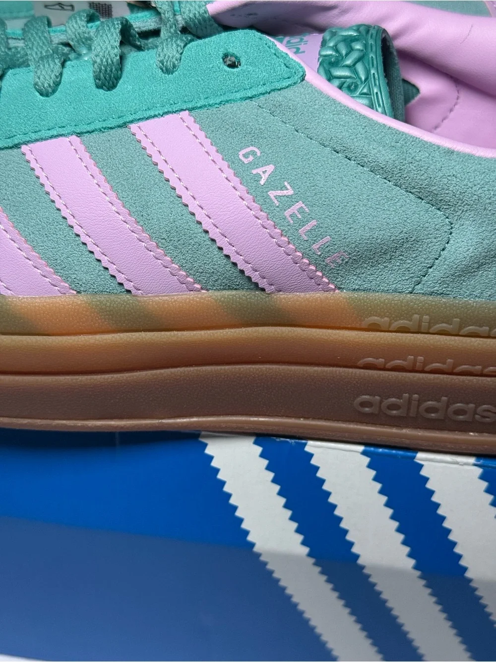 Adidas Gazelle Bold Sneakers Teal / Lilac - Women’s 9 - NWT - Style Code: JS3894